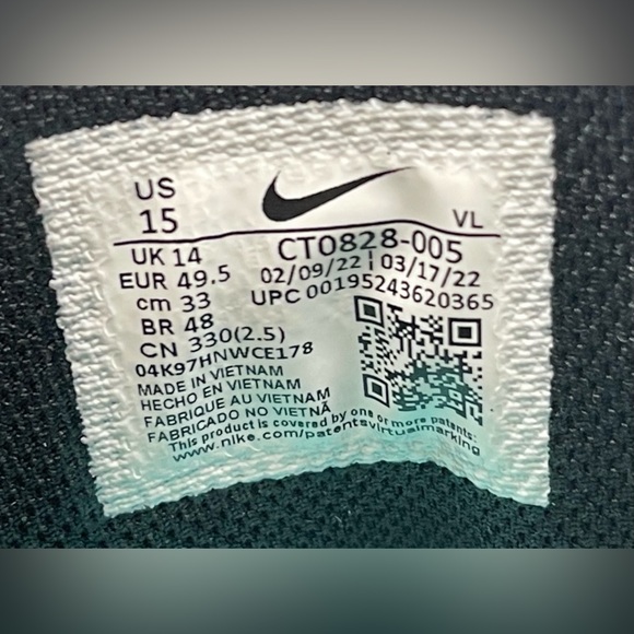 Nike Force Trout 7 Pro MCS Baseball Cleats Black Men's Size 15 CT0828-005 NEW - Picture 9 of 9